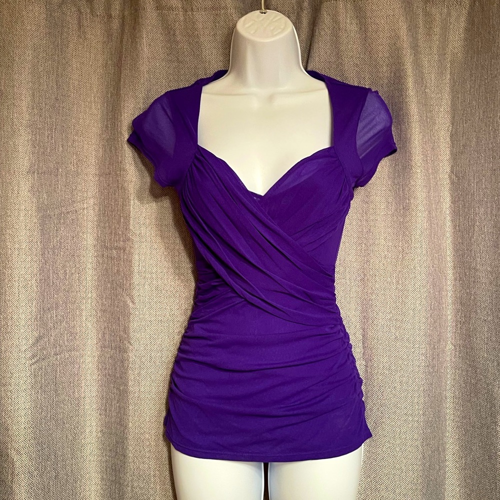 Moda International (a.k.a. Victoria’s Secret) Blouse with Sheer Cap Sleeves